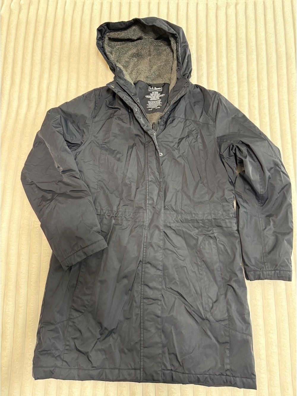 L.L. Bean Women's Black Hooded Coat M